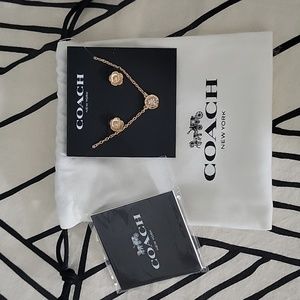 Coach Earring and Necklace Set
